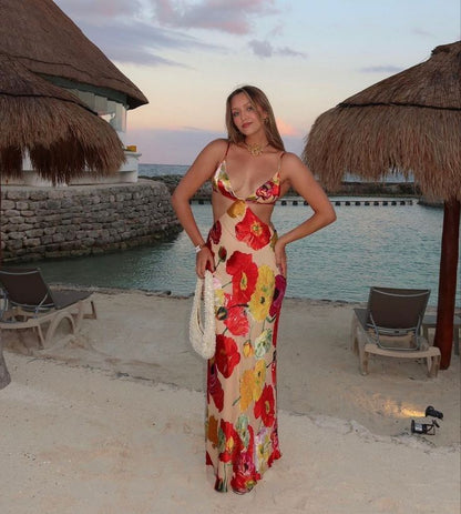 Isla Floral Cutout Maxi Dress