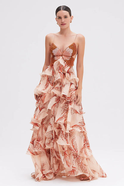 Sunset Butterfly Maxi Dress