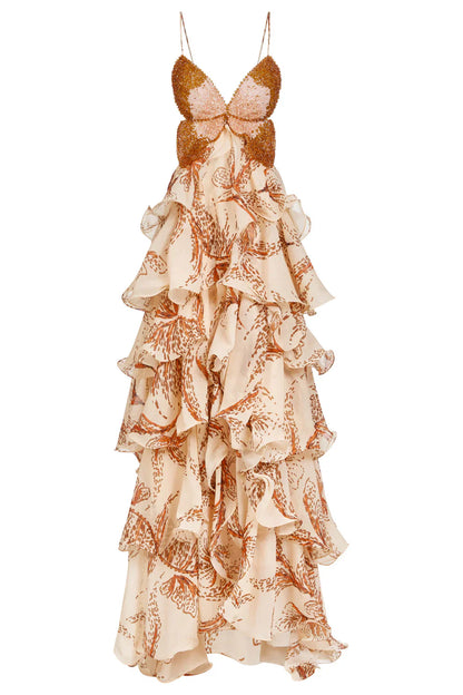 Sunset Butterfly Maxi Dress